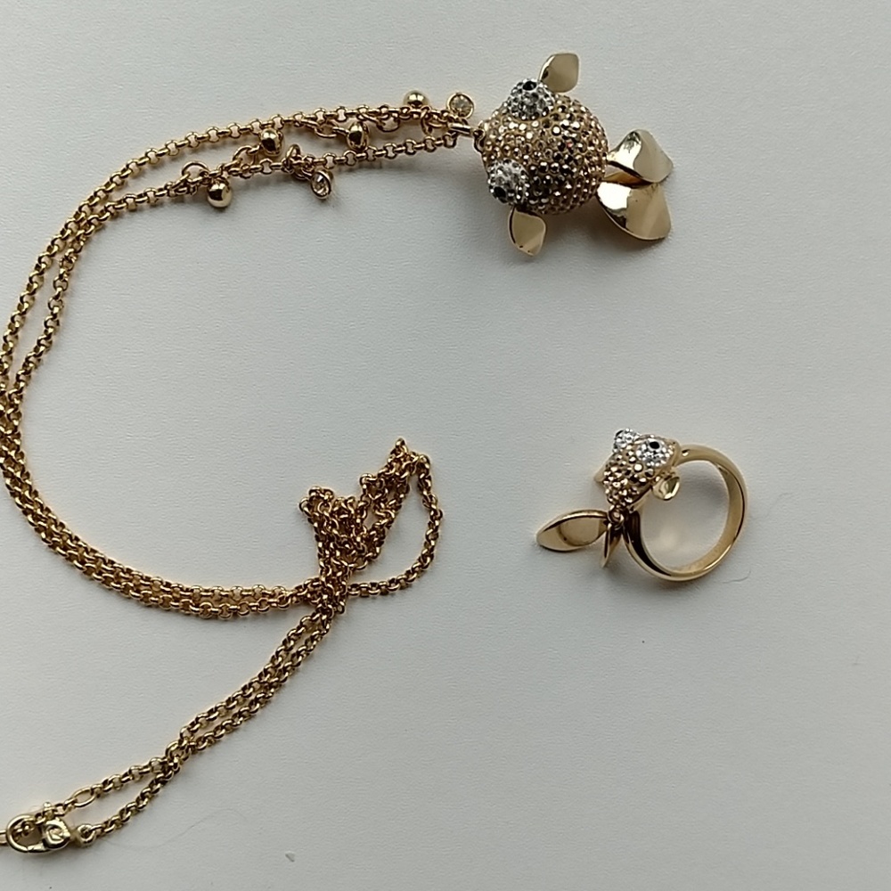 Swarovski necklace and ring set